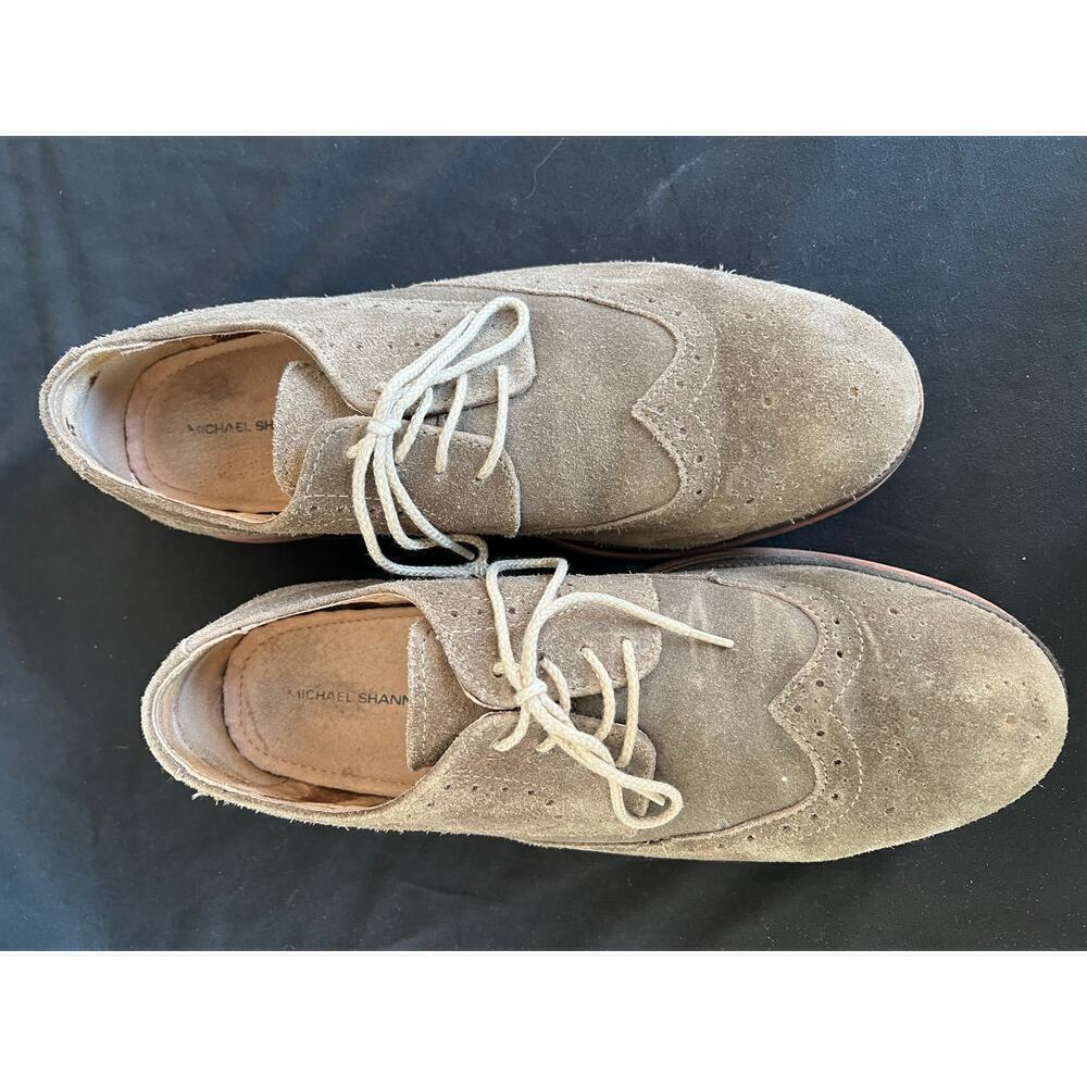 Men’s Michael Shannon Kent Wing Tip Oxfords, size 9, leather
